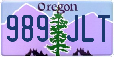 OR license plate 989JLT