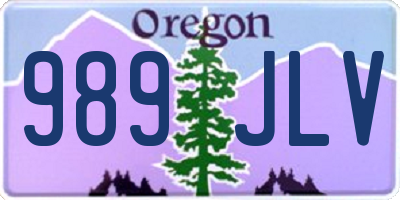 OR license plate 989JLV