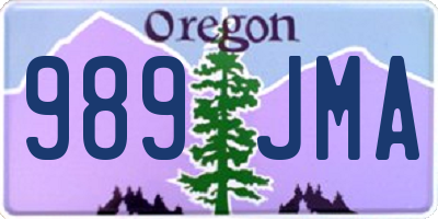 OR license plate 989JMA