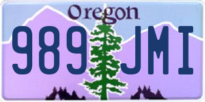 OR license plate 989JMI
