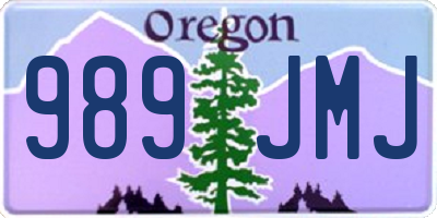 OR license plate 989JMJ