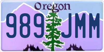 OR license plate 989JMM