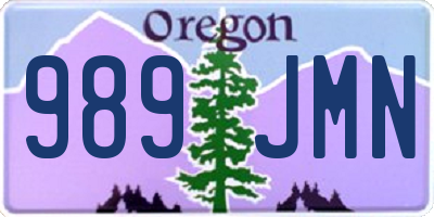 OR license plate 989JMN