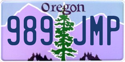 OR license plate 989JMP