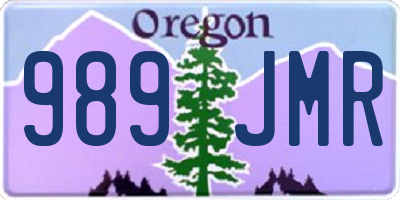 OR license plate 989JMR