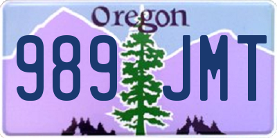 OR license plate 989JMT
