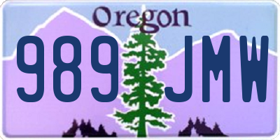 OR license plate 989JMW