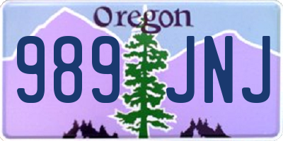 OR license plate 989JNJ