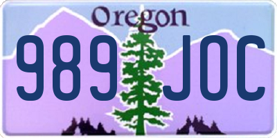 OR license plate 989JOC