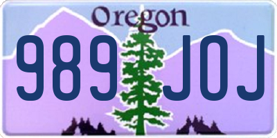 OR license plate 989JOJ