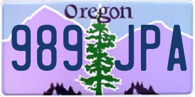 OR license plate 989JPA