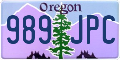 OR license plate 989JPC