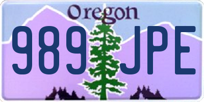 OR license plate 989JPE