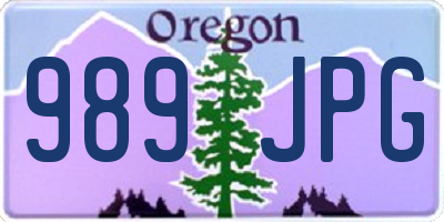 OR license plate 989JPG