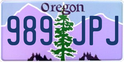 OR license plate 989JPJ
