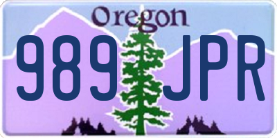 OR license plate 989JPR