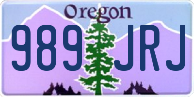 OR license plate 989JRJ