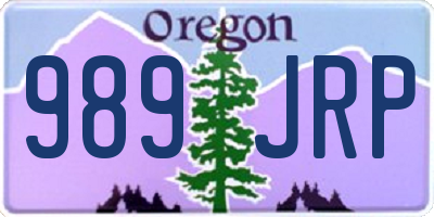 OR license plate 989JRP