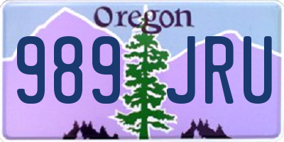 OR license plate 989JRU