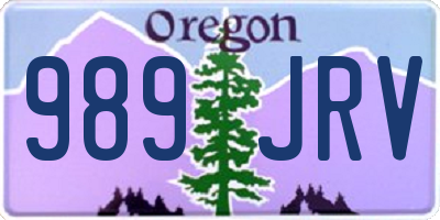 OR license plate 989JRV
