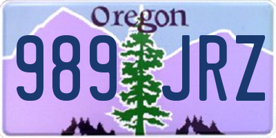 OR license plate 989JRZ