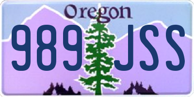 OR license plate 989JSS
