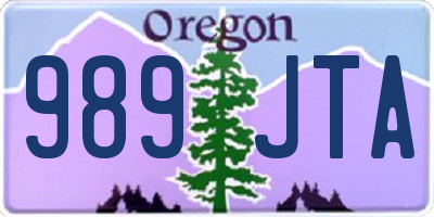 OR license plate 989JTA