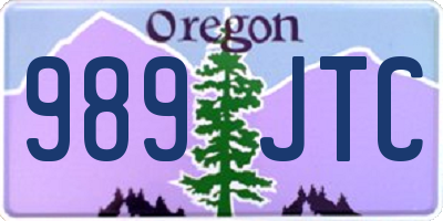 OR license plate 989JTC