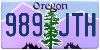 OR license plate 989JTH