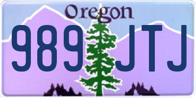 OR license plate 989JTJ