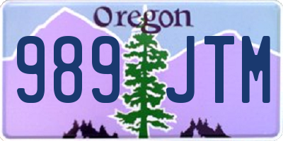 OR license plate 989JTM