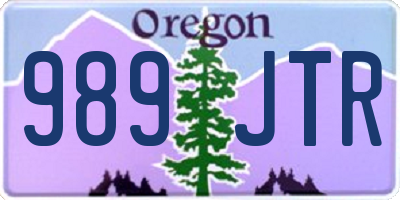 OR license plate 989JTR