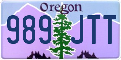 OR license plate 989JTT