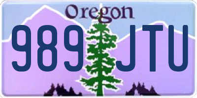 OR license plate 989JTU