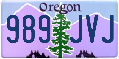 OR license plate 989JVJ