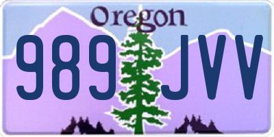 OR license plate 989JVV