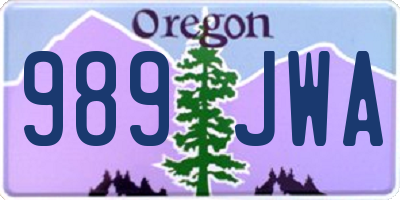 OR license plate 989JWA