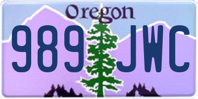 OR license plate 989JWC