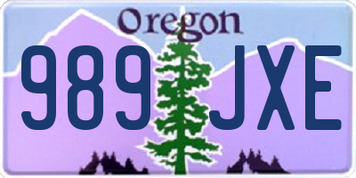 OR license plate 989JXE