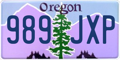 OR license plate 989JXP