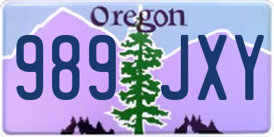 OR license plate 989JXY