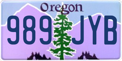 OR license plate 989JYB