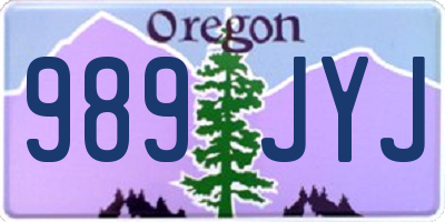 OR license plate 989JYJ
