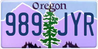 OR license plate 989JYR