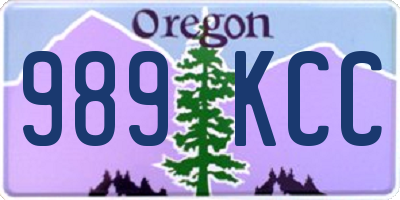 OR license plate 989KCC