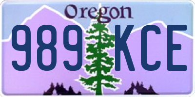 OR license plate 989KCE