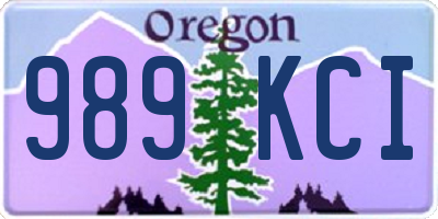 OR license plate 989KCI