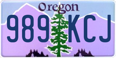 OR license plate 989KCJ