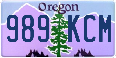 OR license plate 989KCM