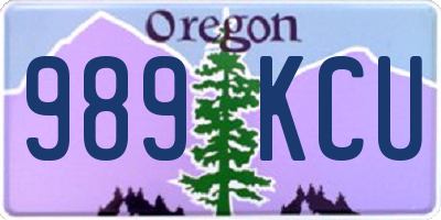 OR license plate 989KCU